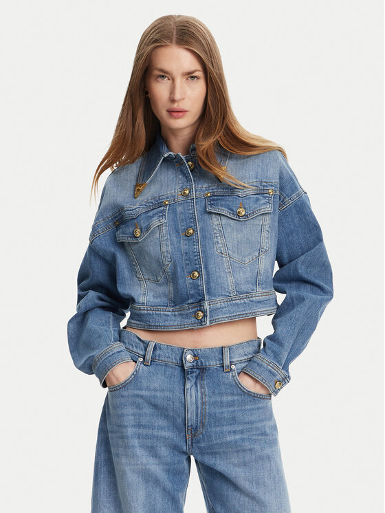 

Свободный крой джинсовой куртки 78HAS450 Versace Jeans Couture, синий