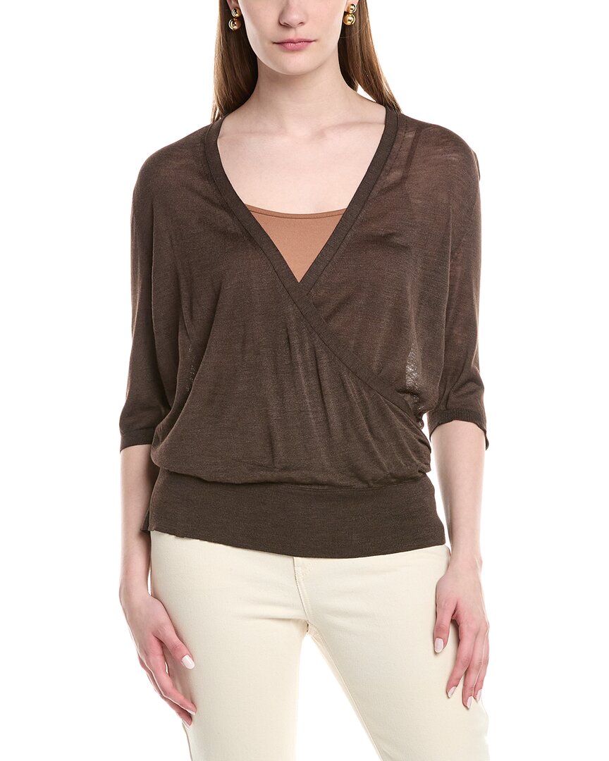 

Lafayette 148 New York Шелковый кардиган, коричневый