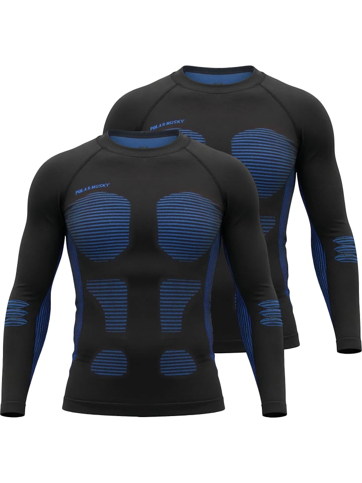 

Normani 2 мужские терморубашки с длинным рукавом/лыжное нижнее белье синего цвета