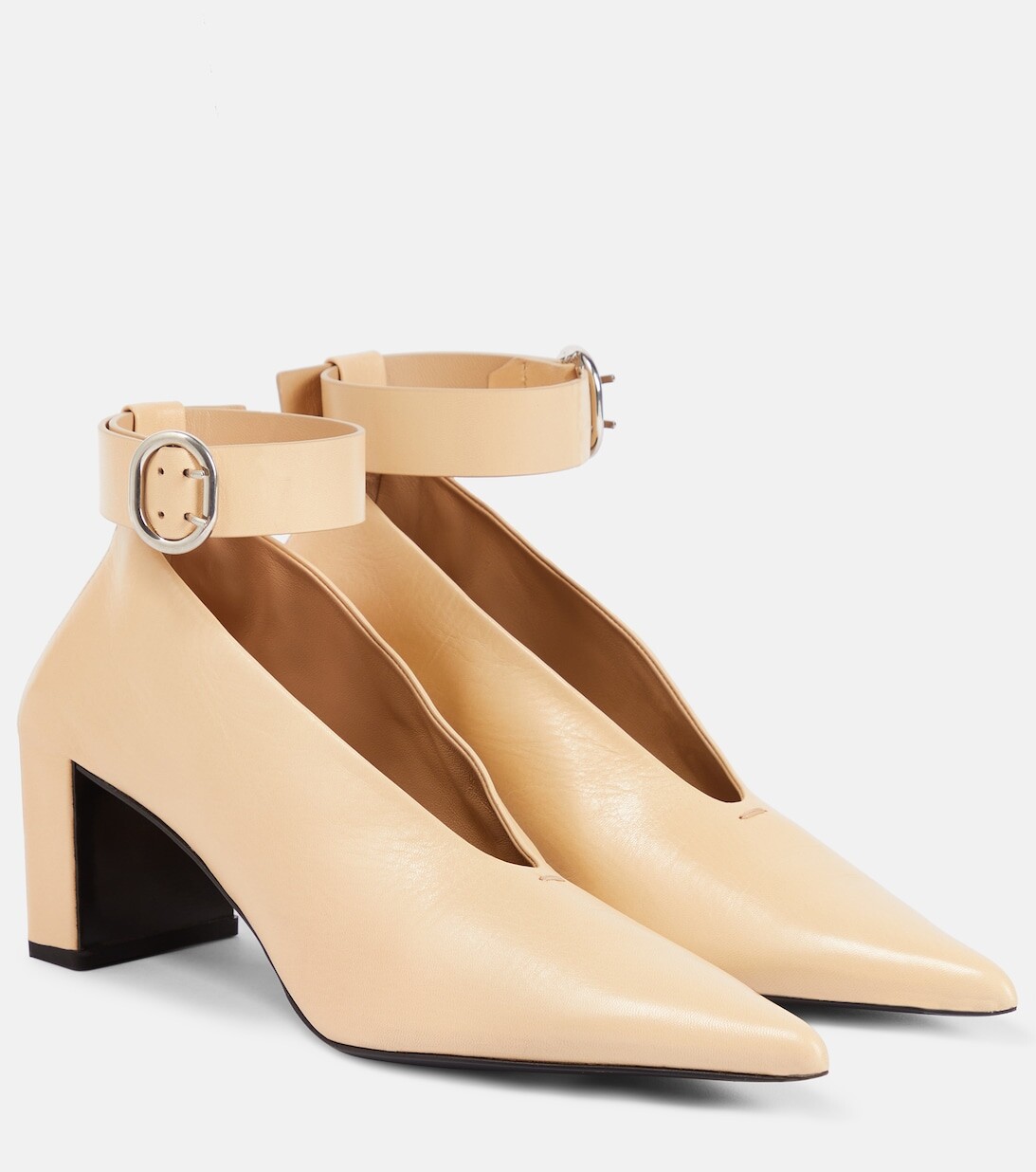 Кожаные туфли Jil Sander, бежевый