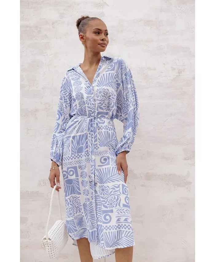 

Женское платье миди Foster Petal and Pup, синий