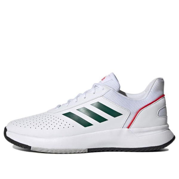 

Кроссовки courtsmash shoes white/green/red Adidas, белый