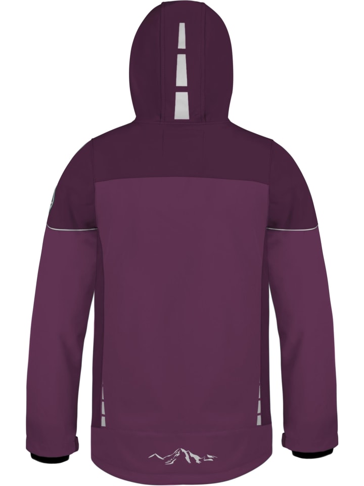 Детская куртка софтшелл Galway в фиолетово-фиолетовом/зеленом цвете Normani Outdoor Sports — фото 4