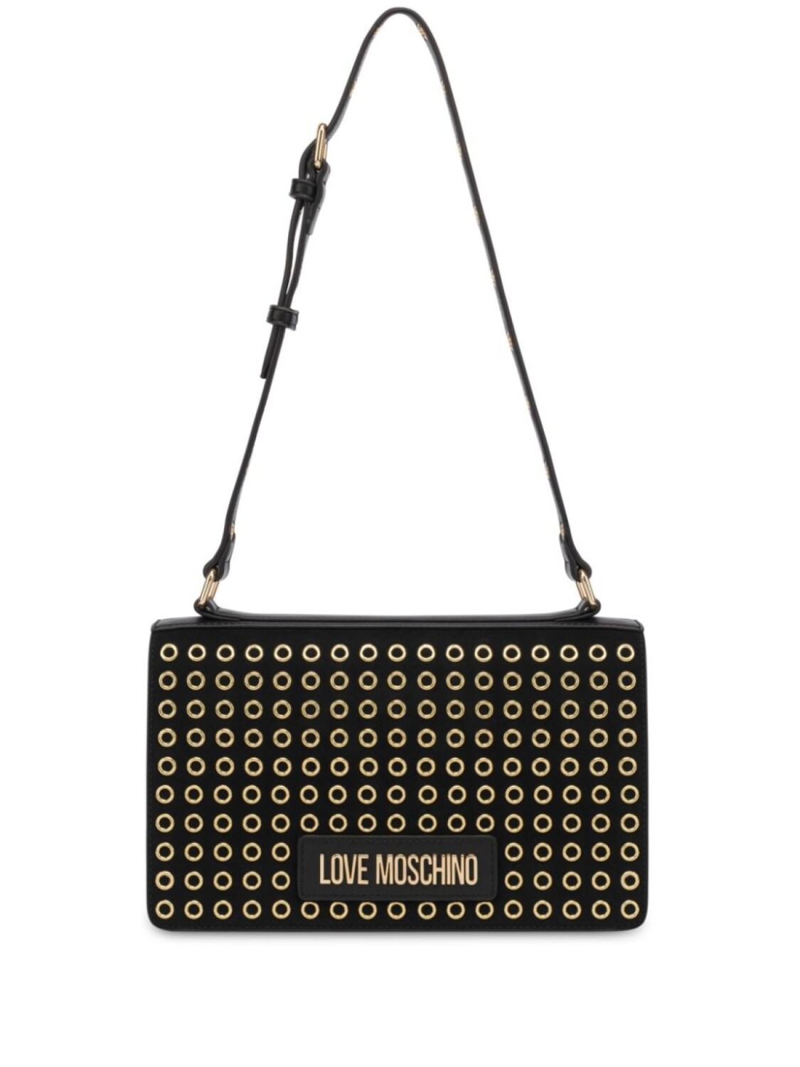 

Love Moschino сумка на плечо с люверсами, черный