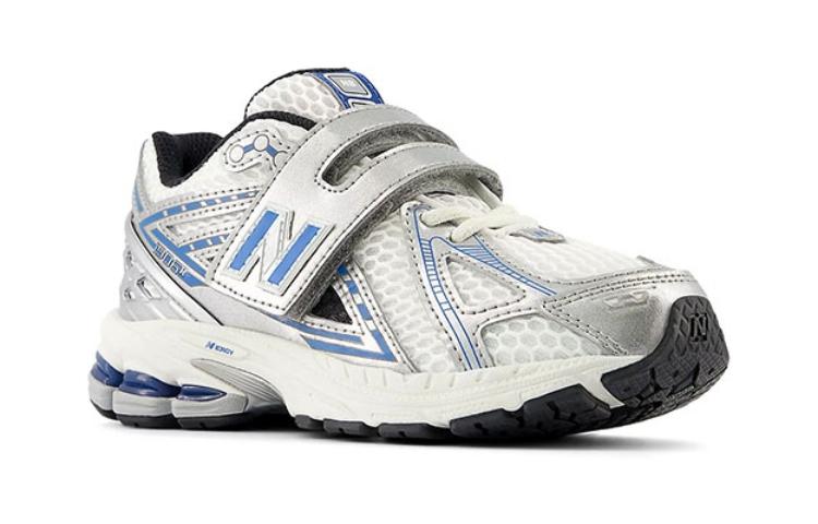 Детские беговые кроссовки New Balance 1906 серебристо-голубые для детей 3-7 лет — фото 3