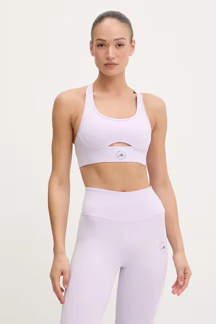 Спортивный бюстгальтер со средней поддержкой Adidas by Stella McCartney, фиолетовый