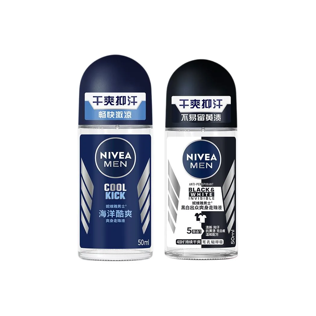NIVEA Мужской антиперспирант успокаивающий с контролем потоотделения и сохранением аромата 50мл+50мл, Two-Piece Set: Ocean Cool Antiperspirant 50ml+Dry Power Antiperspirant 50ml — фото 2