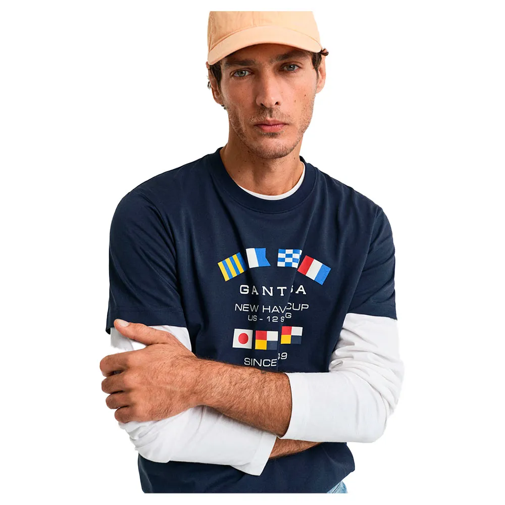 

Футболка с коротким рукавом Gant Graphic 2003299, синий