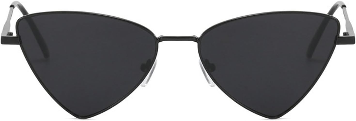 

Винтажные солнцезащитные очки «кошачий глаз» для женщин, треугольные солнцезащитные очки, металлические солнцезащитные очки для женщин, защита от ультрафиолета UV400 mincl, C3