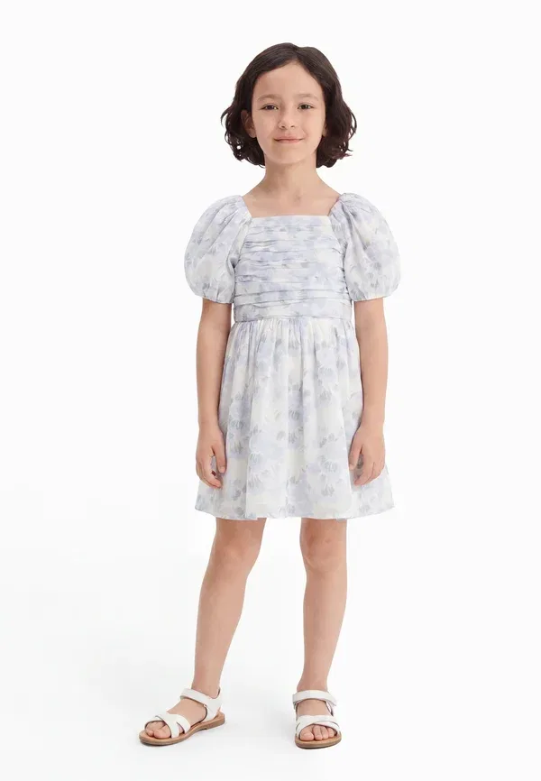 Платье Emerson day dress Abercrombie & Fitch, белый/голубой