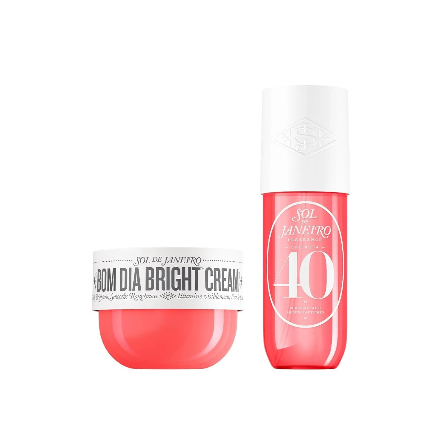 Sol de Janeiro Bom Dia Bright Body Cream & Cheirosa 40 Дуэт ароматного спрея для волос и тела, 8,1 жидких унций., Black