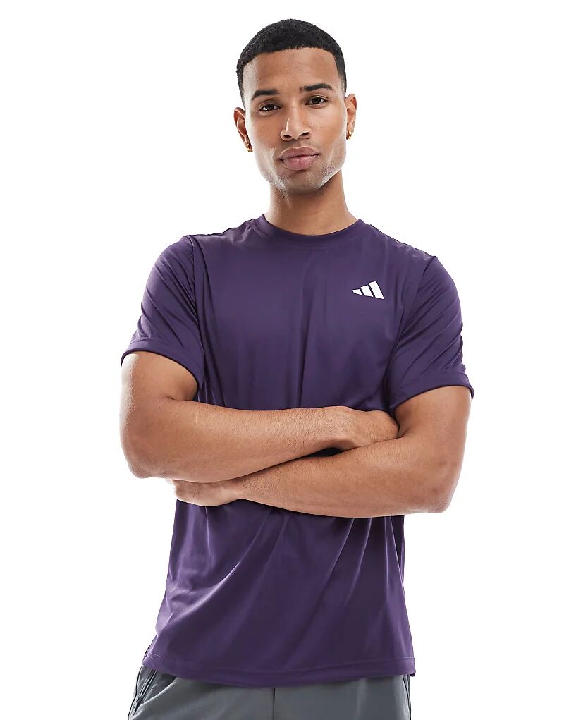 

Теннисная футболка Adidas Training Club Climacool в цвете Aurora Plum Adidas Performance