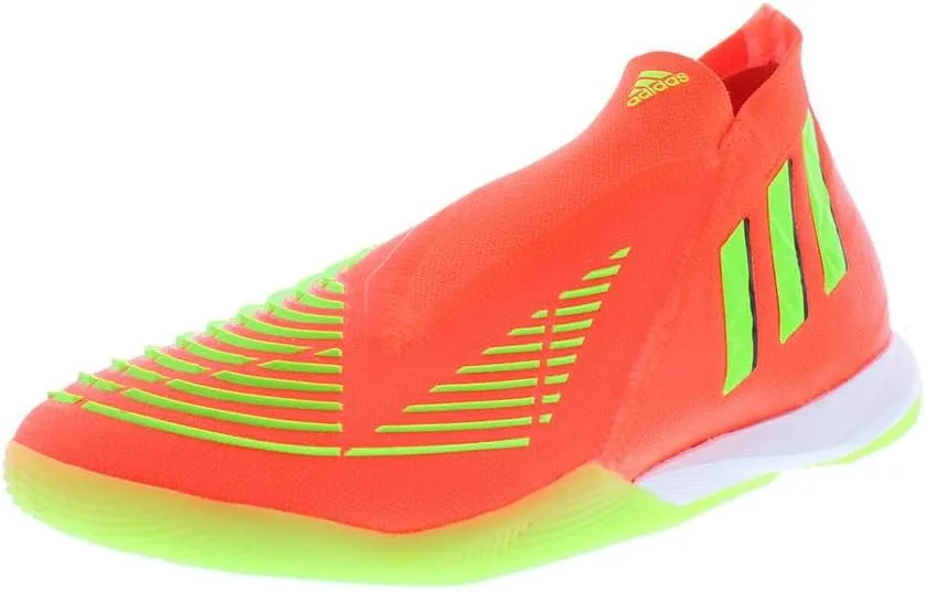 Футбольные кроссовки Adidas Predator Edge.1 для игры в зале - унисекс, красный/зеленый/черный — фото 4
