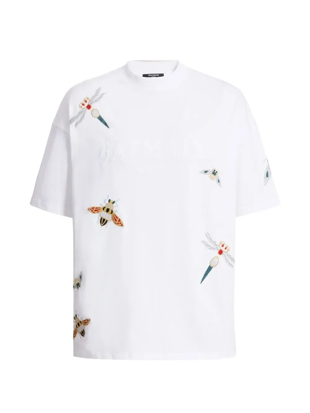 Футболка с вышивкой Balmain Insect, белый