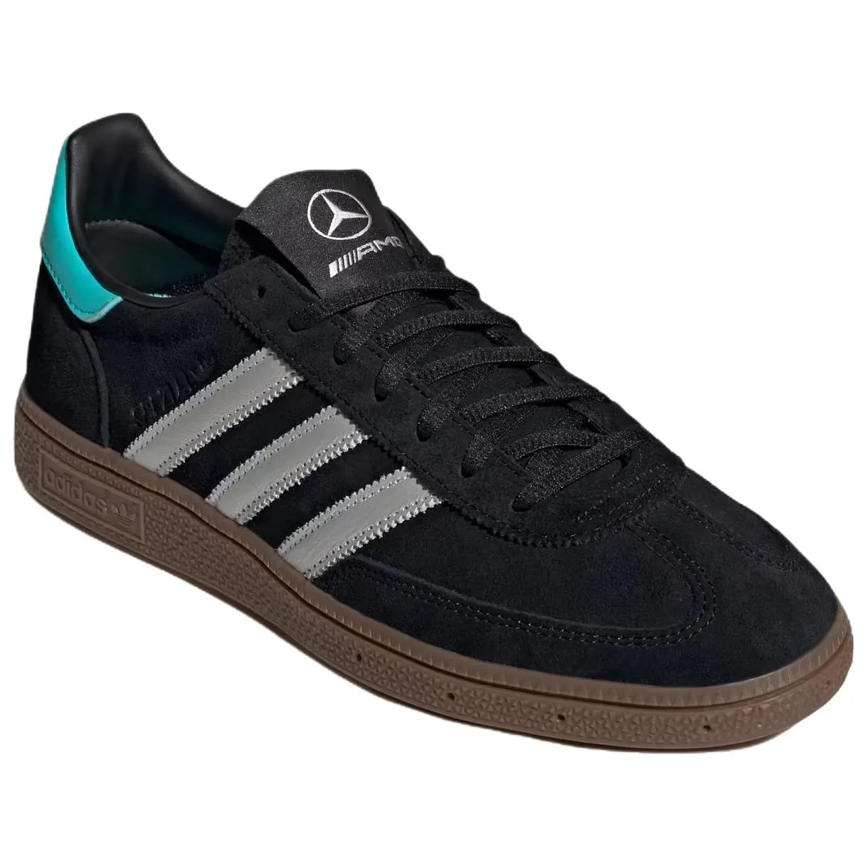 Adidas Originals HANDBALL SPEZIAL German Army Trainers мужские черные серебристые — фото 4