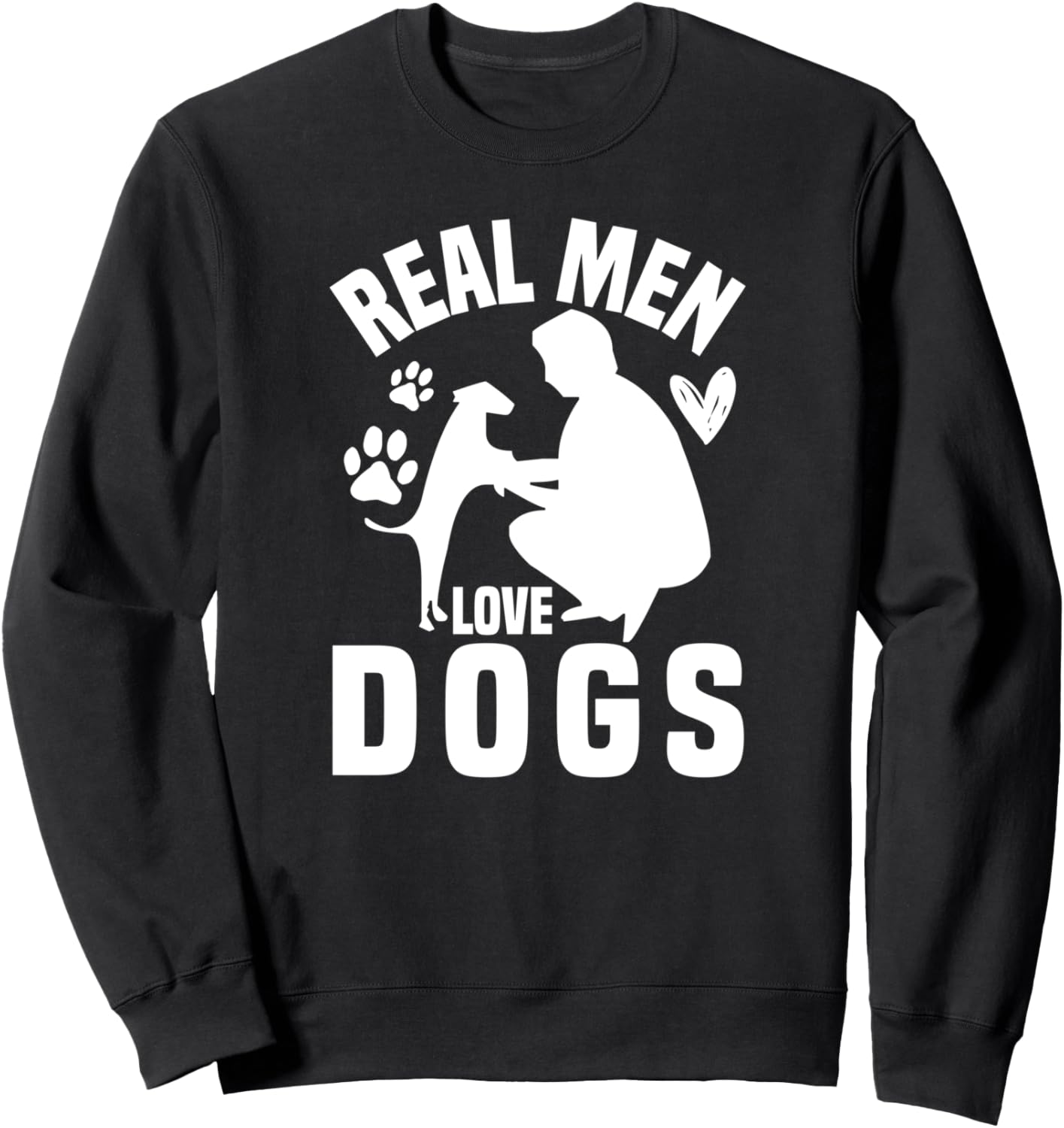 

Настоящие мужчины любят собак - Забавная толстовка для любителей собак Real Men Love Dogs, черный