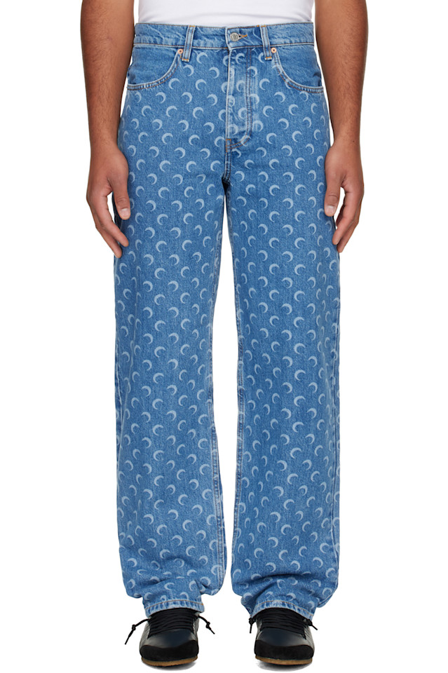 

Marine Serre Свободные джинсы Blue moon laser