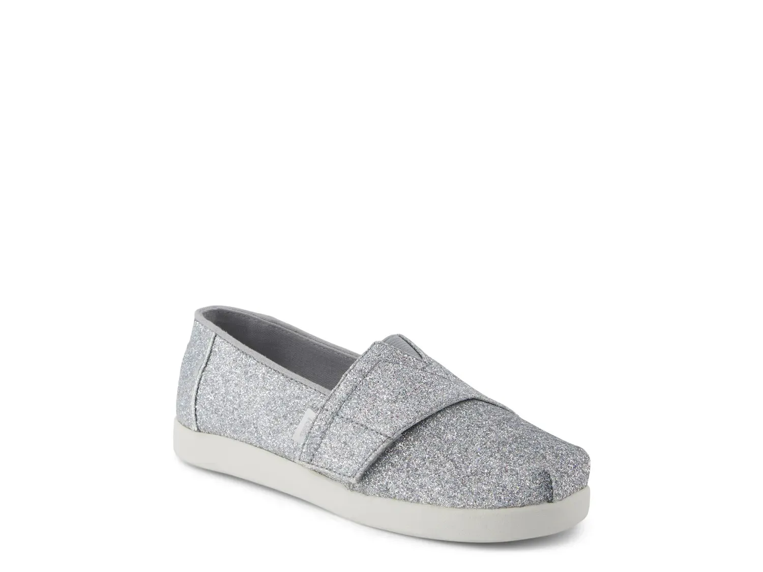 

TOMS Alpargata Classic Slip-On — детские, серебристый металлик