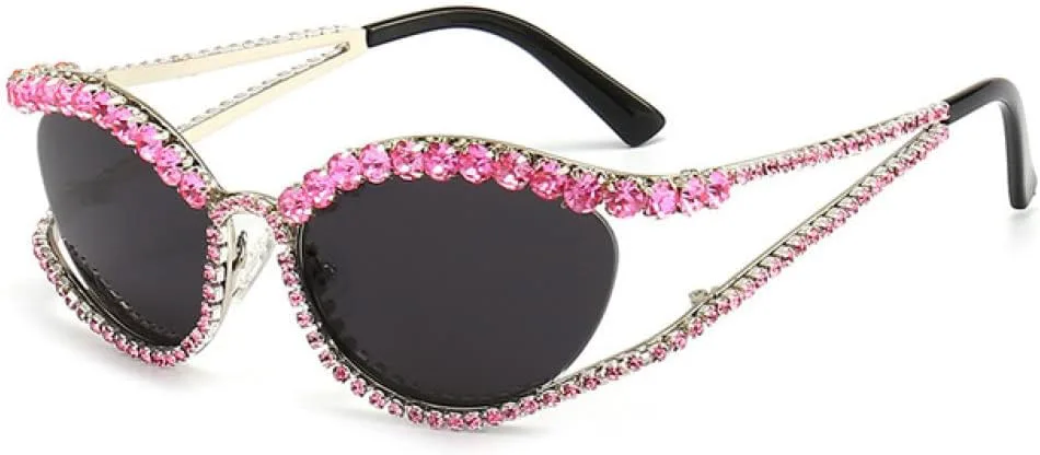 

MUTYNE Модные солнцезащитные очки с блестящими кристаллами для женщин, винтажные, роскошные, со стразами, элегантные, женские солнцезащитные очки, Pink Gray