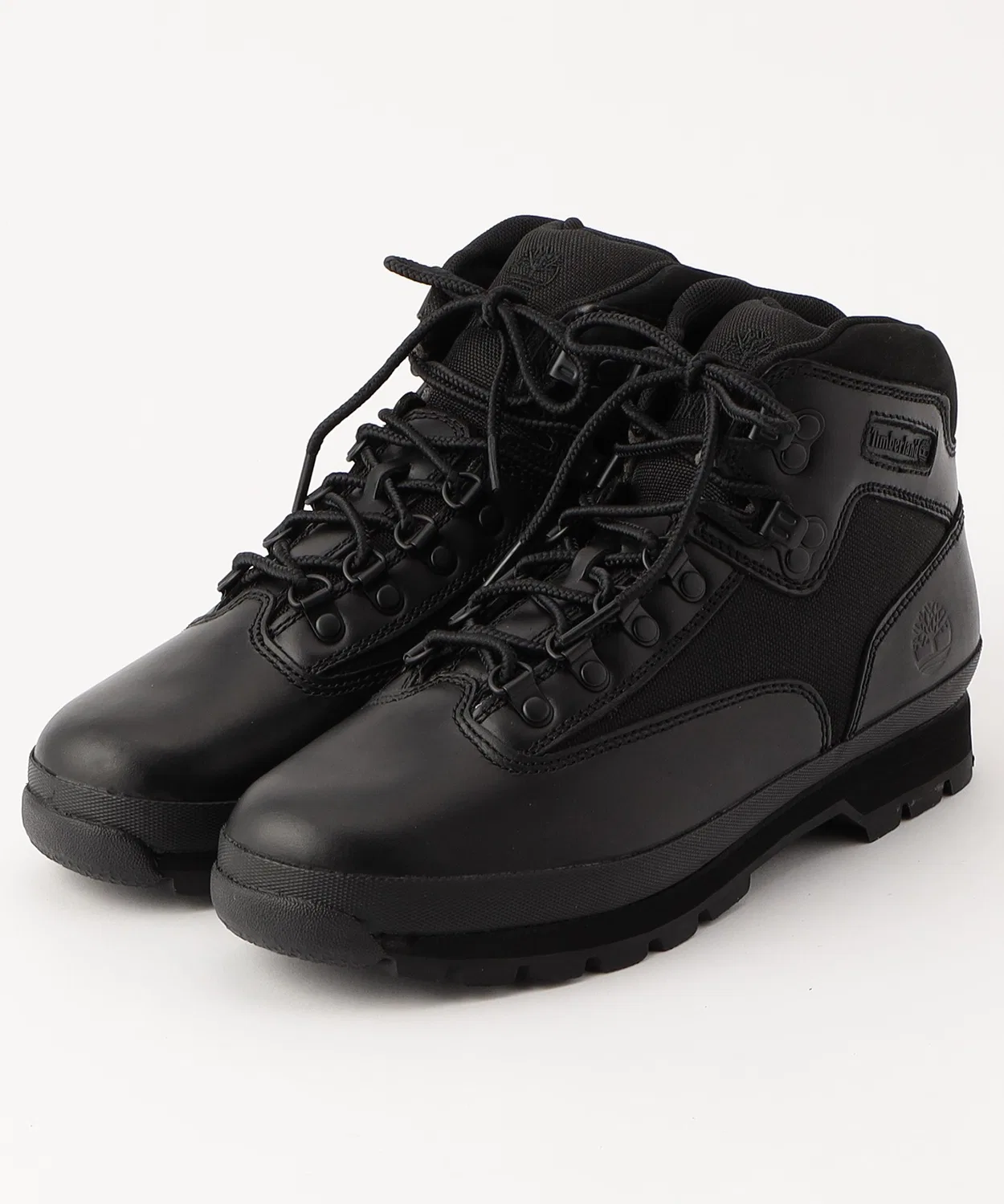 Ботинки Timberland Euro Hiker Mid из премиум-кожи, на шнуровке, черные