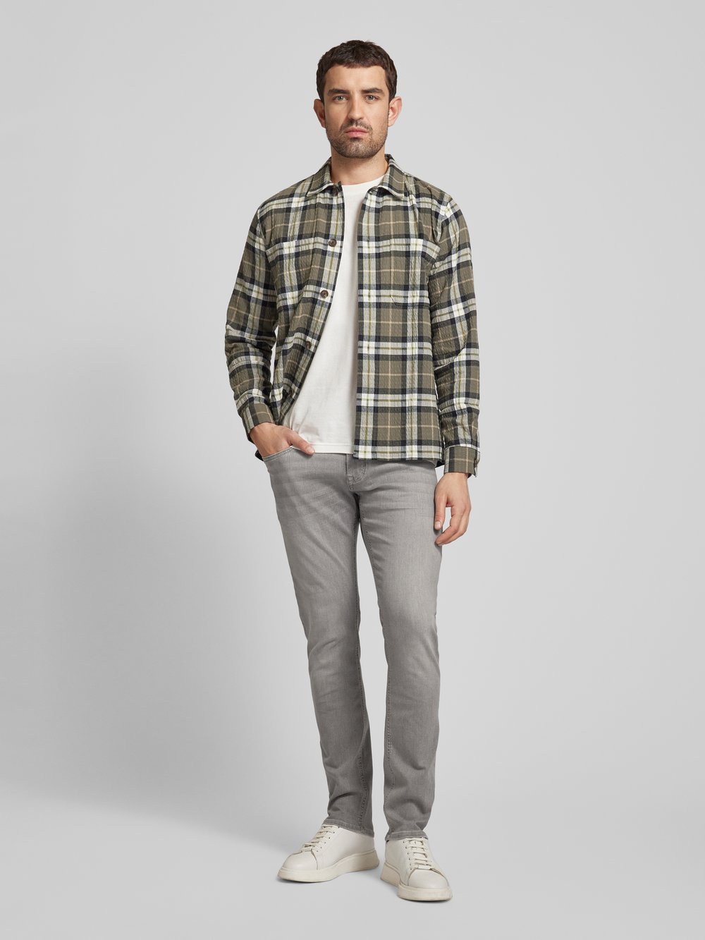 

Джинсы Slim fit с 5 карманами, модель «Стивен» JOOP! Jeans, светло-серый