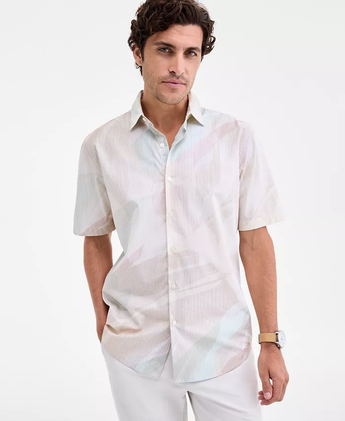 

Мужская рубашка с узором Interstellar Alfani, белый