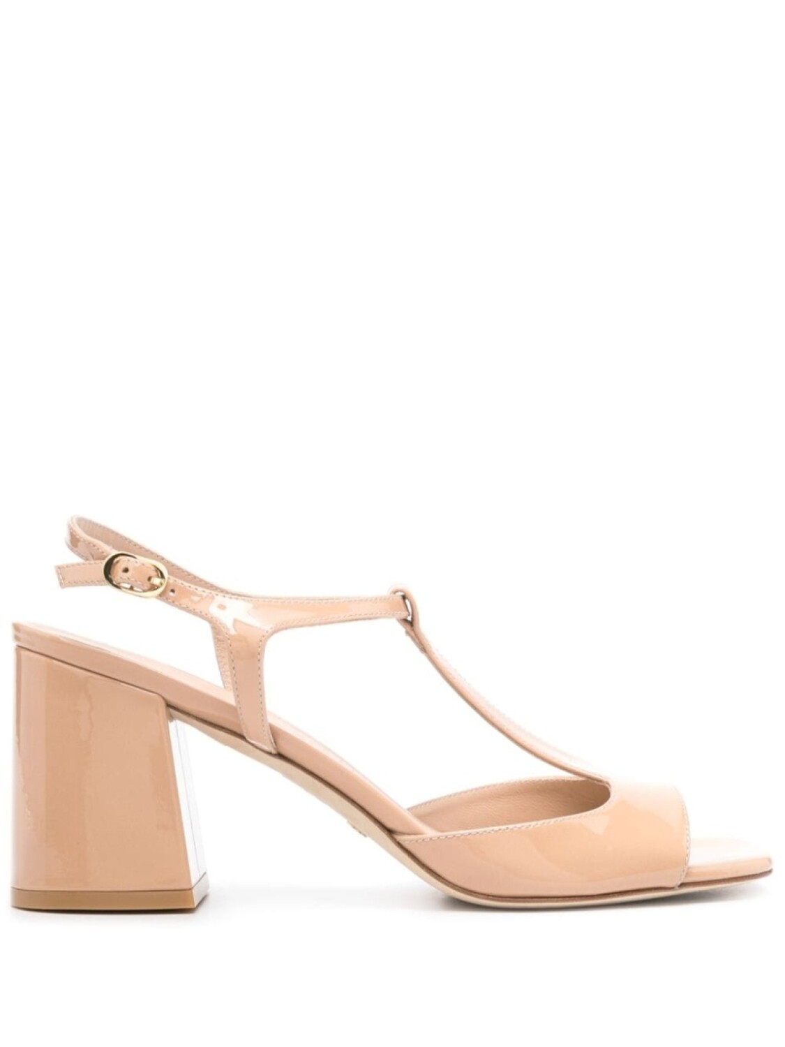 Stuart Weitzman босоножки Flareblock 75, нейтральный цвет