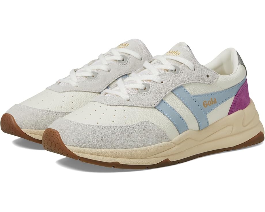 

Кроссовки Gola Saturn, цвет Off-White/Ice Blue/Foxglove