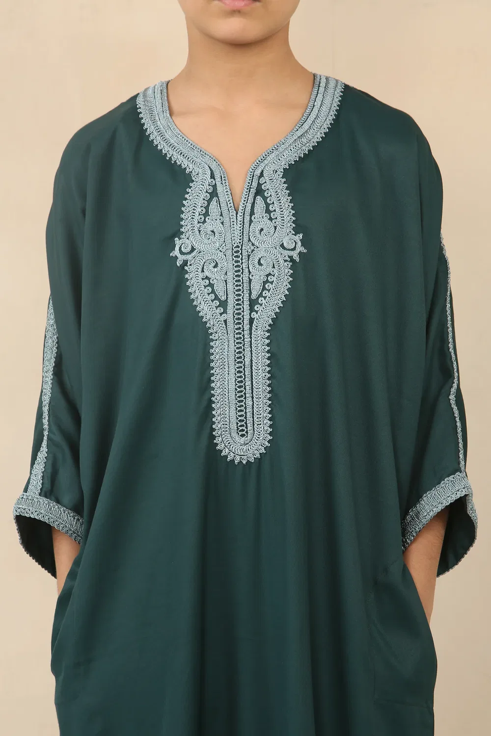Arabic Thobes Детский зеленый марокканский халат для мальчиков Тобе Джубба Ид Джеллаба Гандура — фото 4
