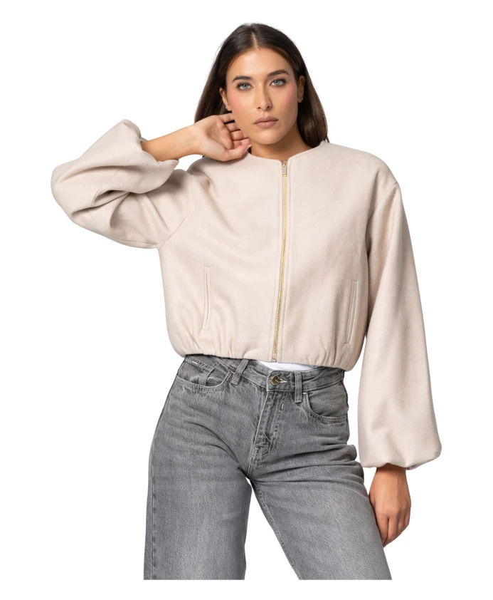 

Мягкая куртка без воротника длиной до пояса Kocca, бежевый