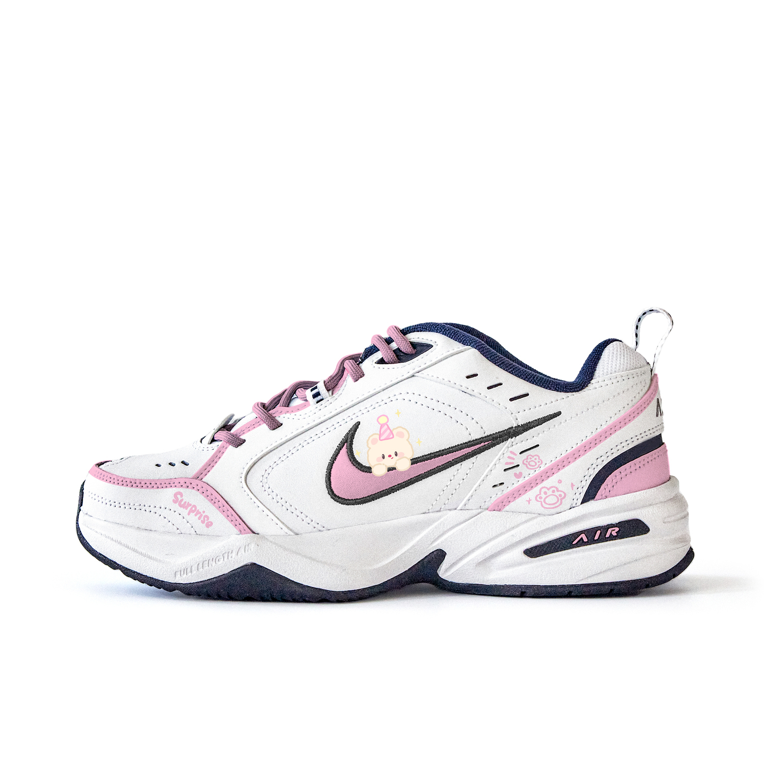 

Nike Эйр Монарх 4 противоскользящие износостойкие низкие массивные кроссовки унисекс розовые, цвет Pink