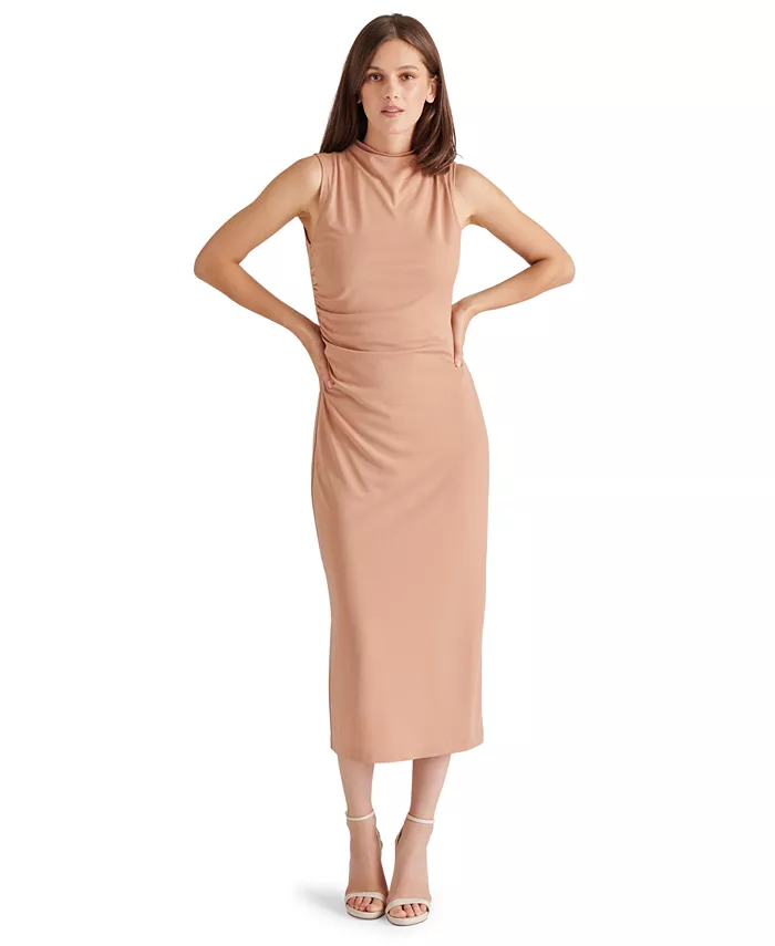 

Женское платье миди с высоким воротником Mo Mock Neck Steve Madden, коричневый