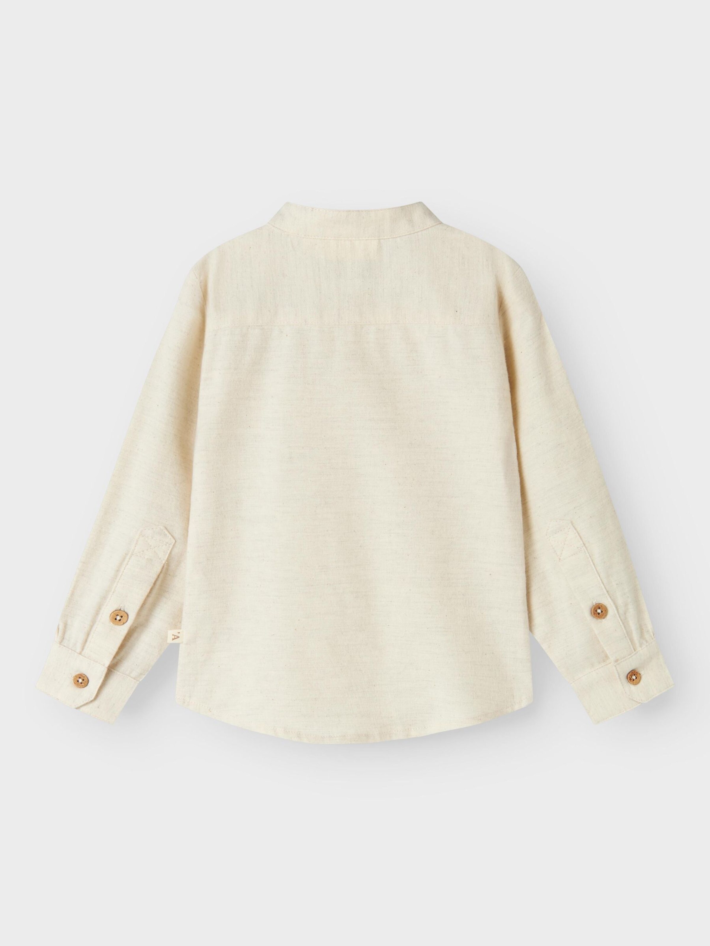 Lil'Atelier Рубашка на пуговицах Comfort fit из шерсти, белая — фото 2