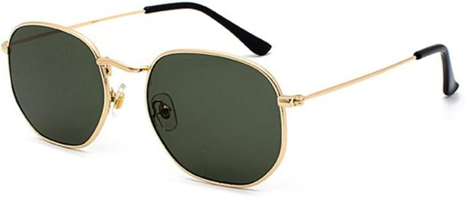 

Солнцезащитные очки MUTYNE шестиугольной формы для мужчин и женщин, квадратные и многоугольные, в стиле ретро, ​​с металлической оправой, защита от ультрафиолета UV400, C03 Gold G15