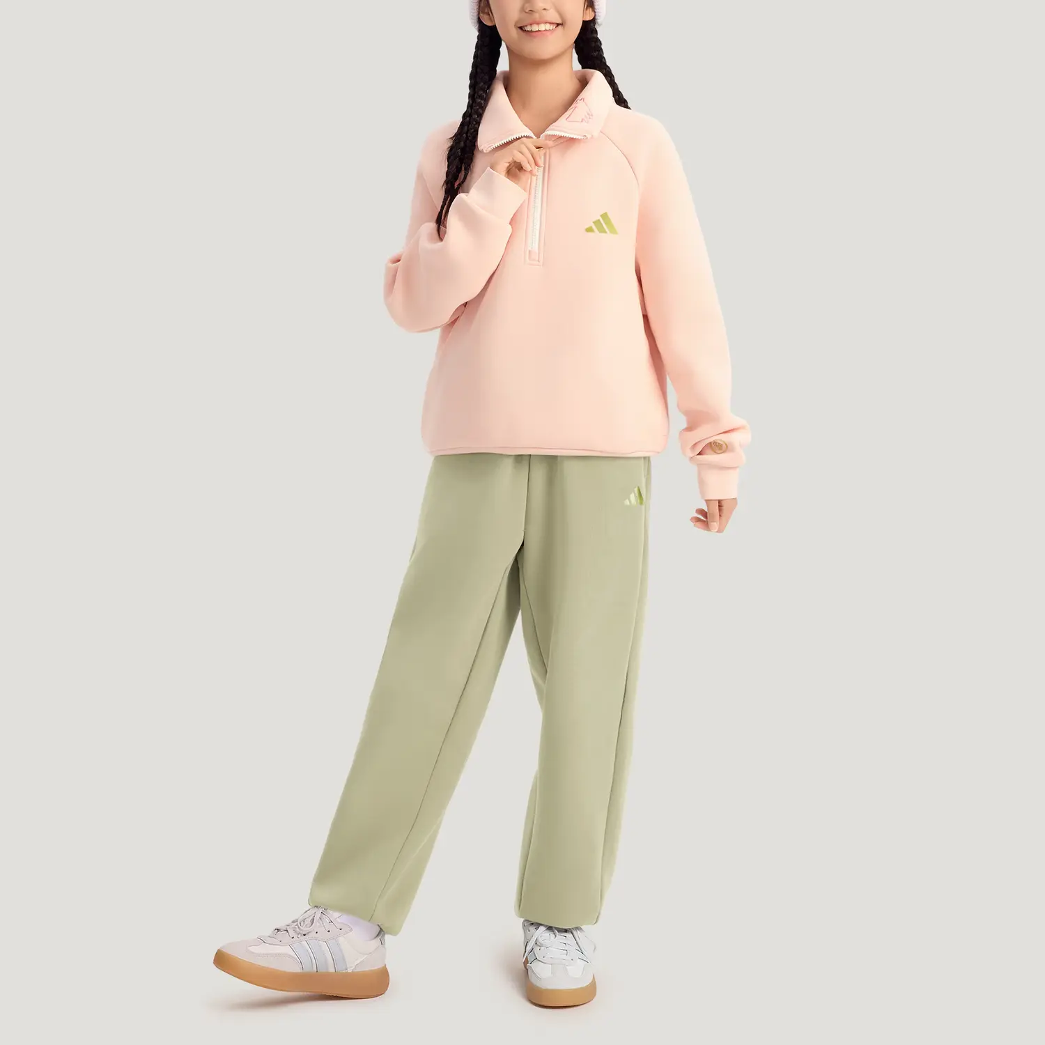 Детские вязаные спортивные штаны, вязаные спортивные штаны Adidas, wonder goods umber — фото 4