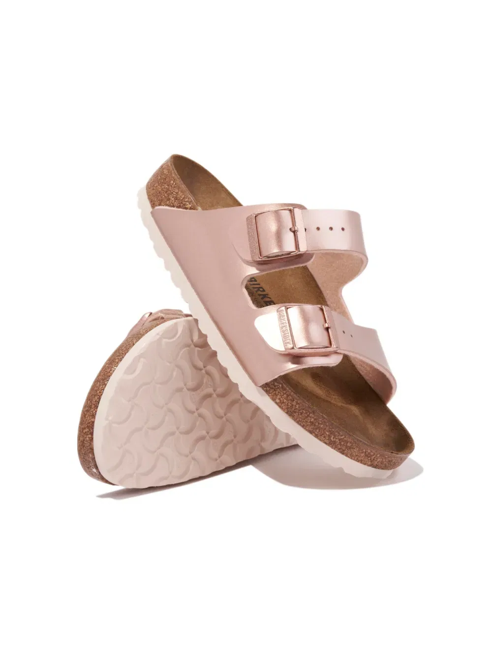 Сандалии Arizona с двойным ремешком Birkenstock Kids, розовый — фото 2