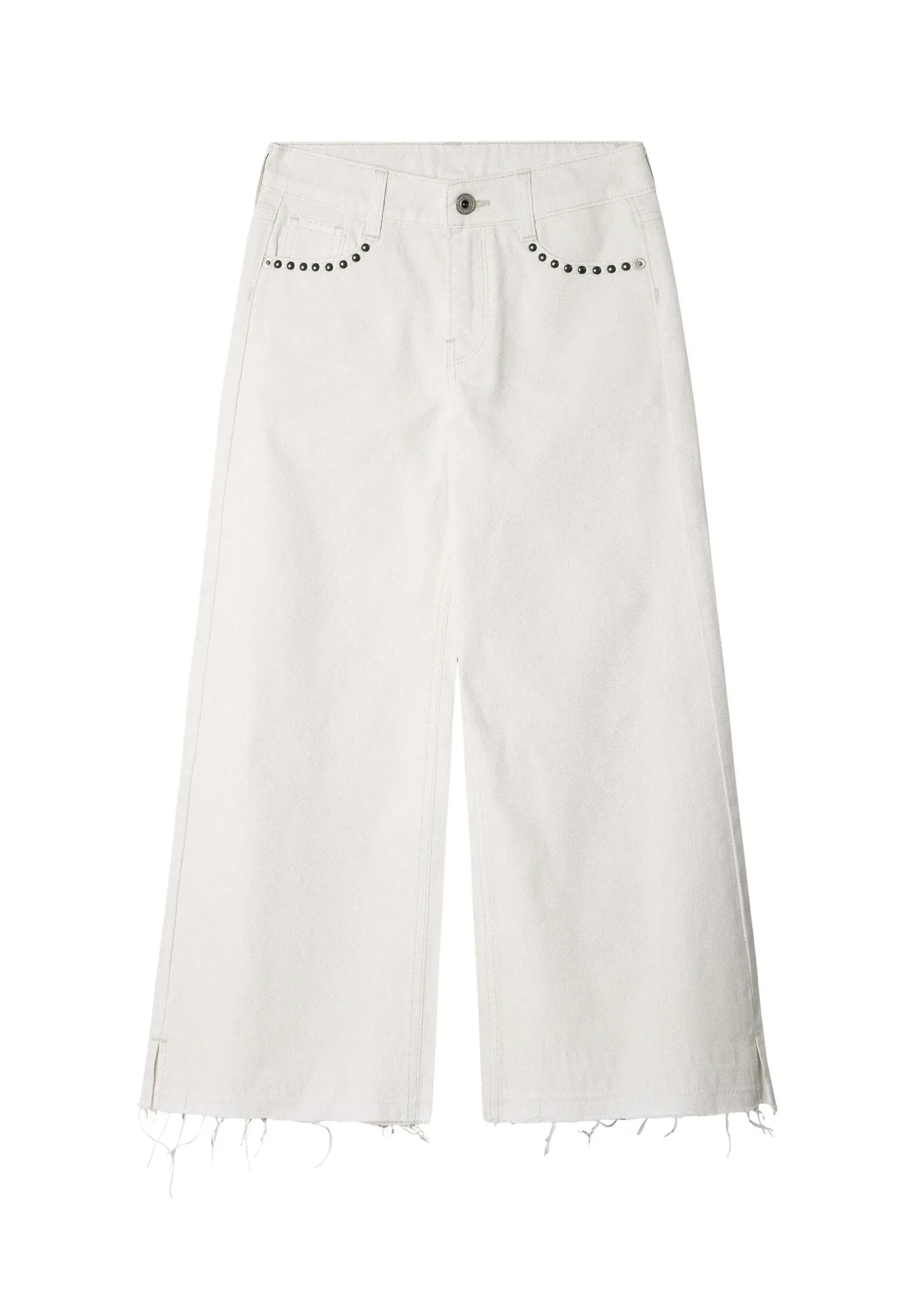 Джинсы с заклепками Wide Leg Lexy Ecru для девочки Pepe Jeans, белый — фото 4