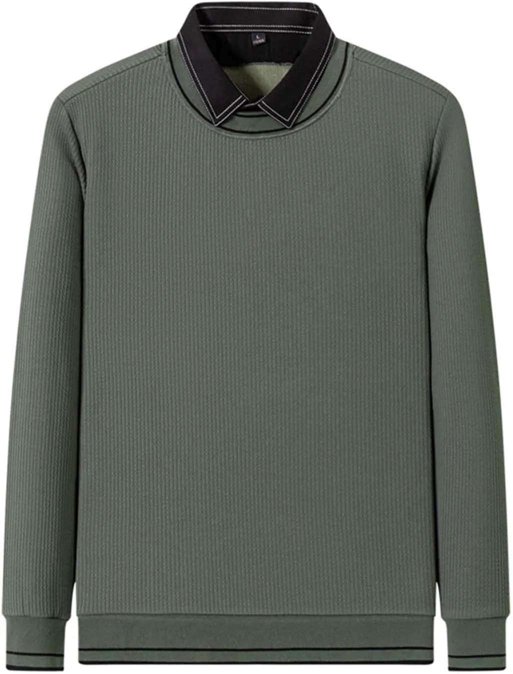 

Свитер мужской Fake-Two Pieces Lapel Comfy Knitted Cambkatl