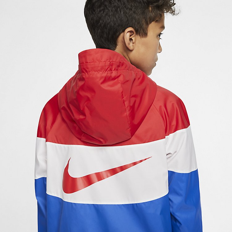 Куртка (GS) B Nike Sportswear WR JKT Jacket HD GX QS University Red — фото 3