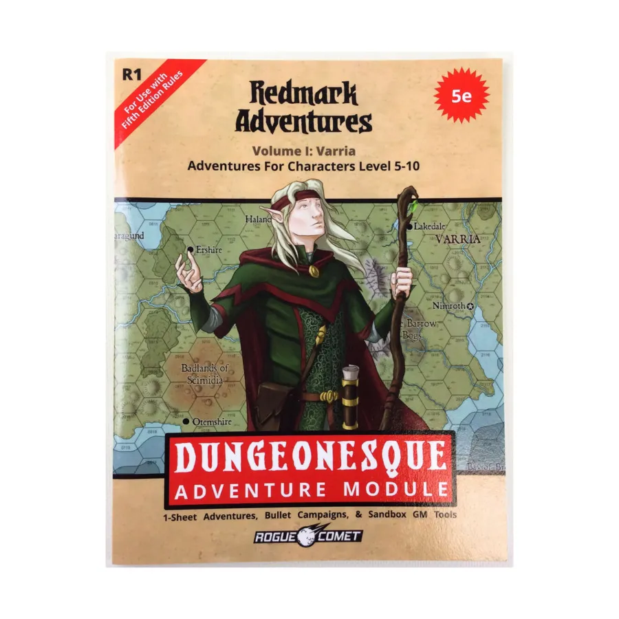 

Redmark Adventures Volume 1 - Varria (5e, POD), Dungeonesque, мягкая обложка