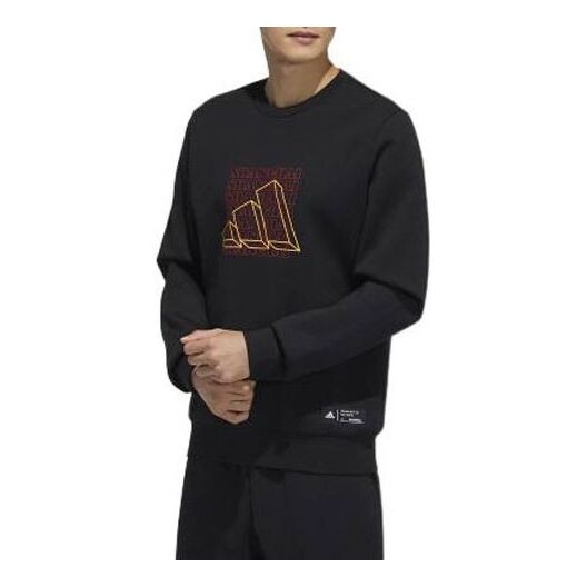 

Толстовка adidas Unisex Logo Printing Round-neck Sweatshirt Black, черный