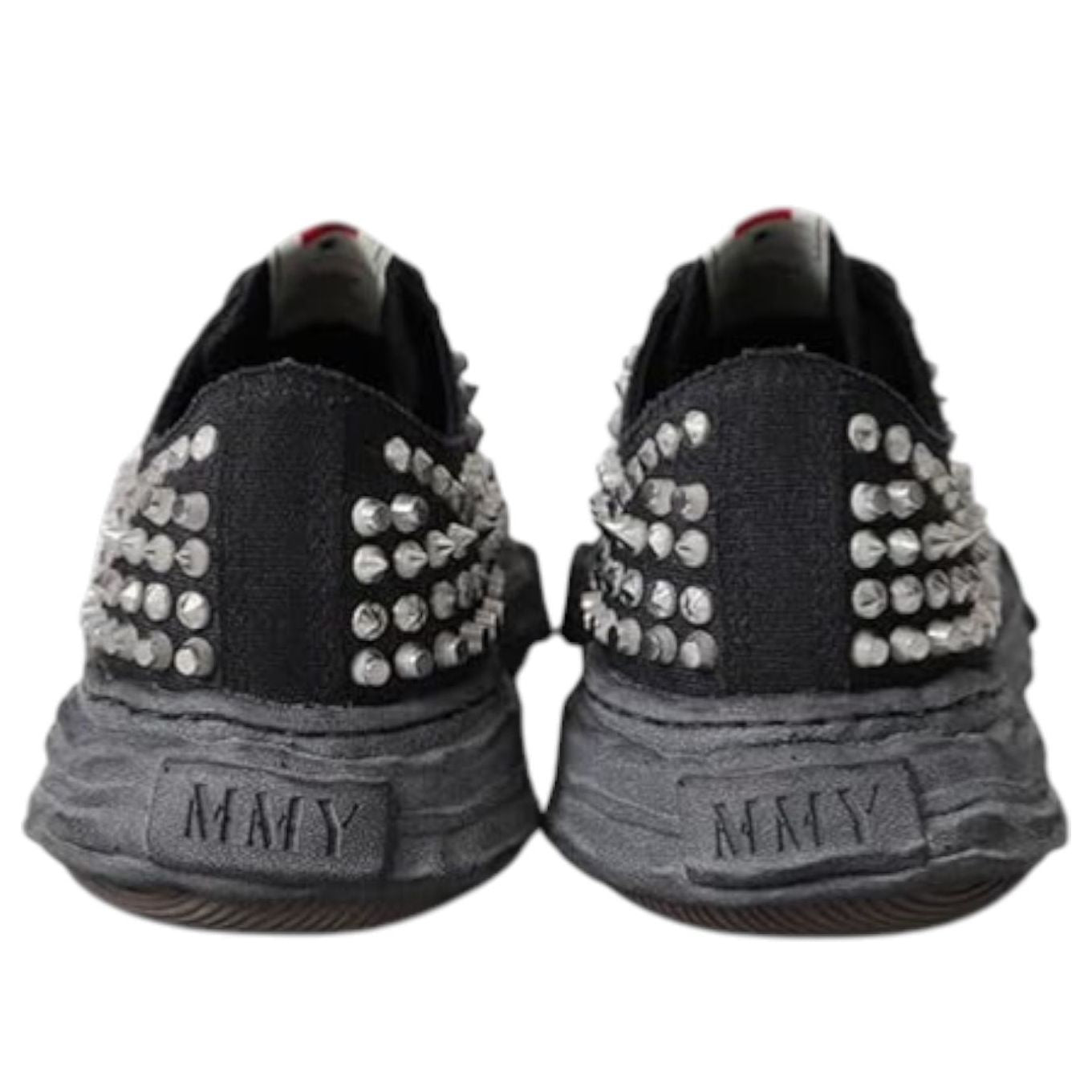 Maison Mihara Yasuhiro Peterson 23 OG Sole Studded Canvas Low 'Black Black' — фото 3