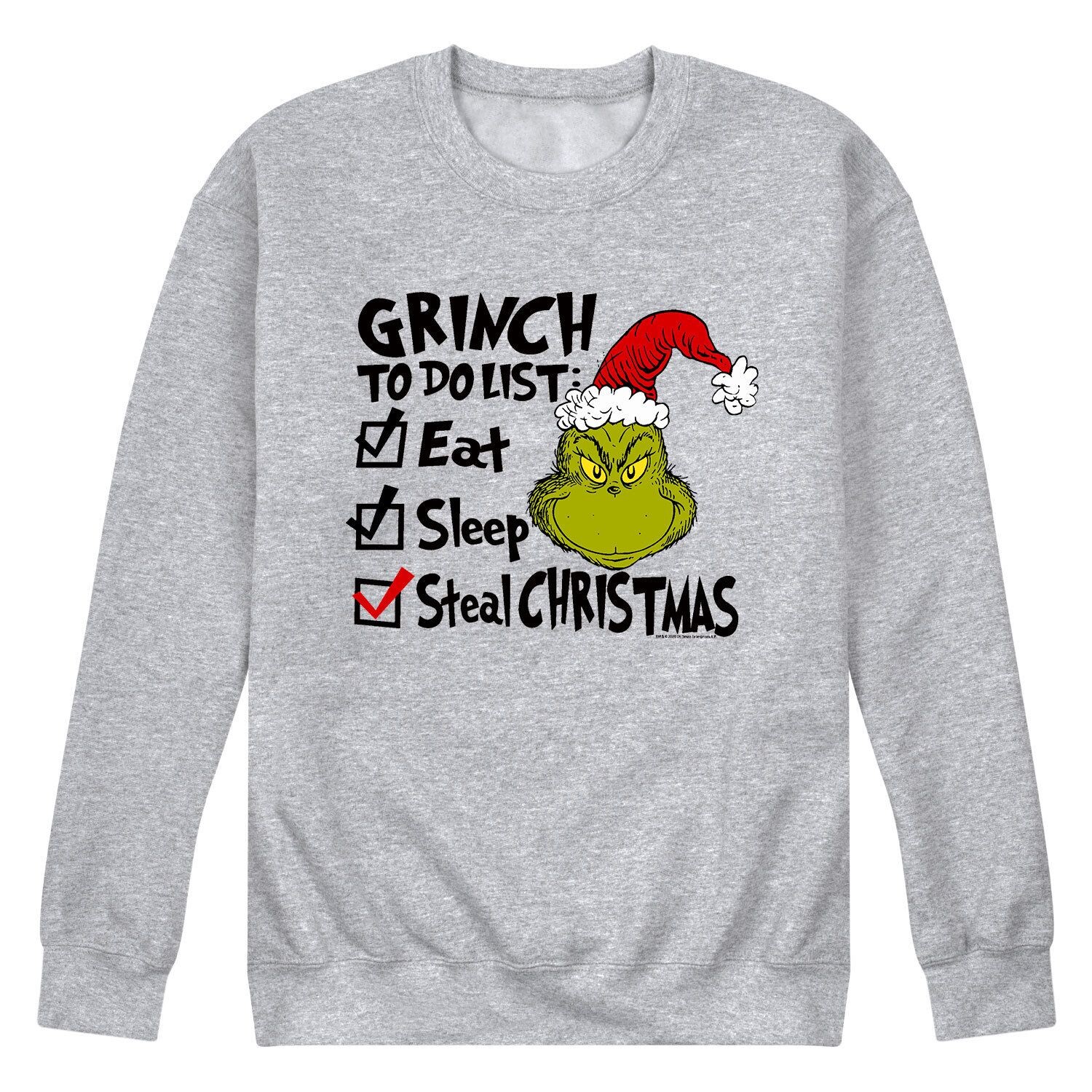 

Мужской свитшот Dr. Seuss The Grinch To Do Licensed Character