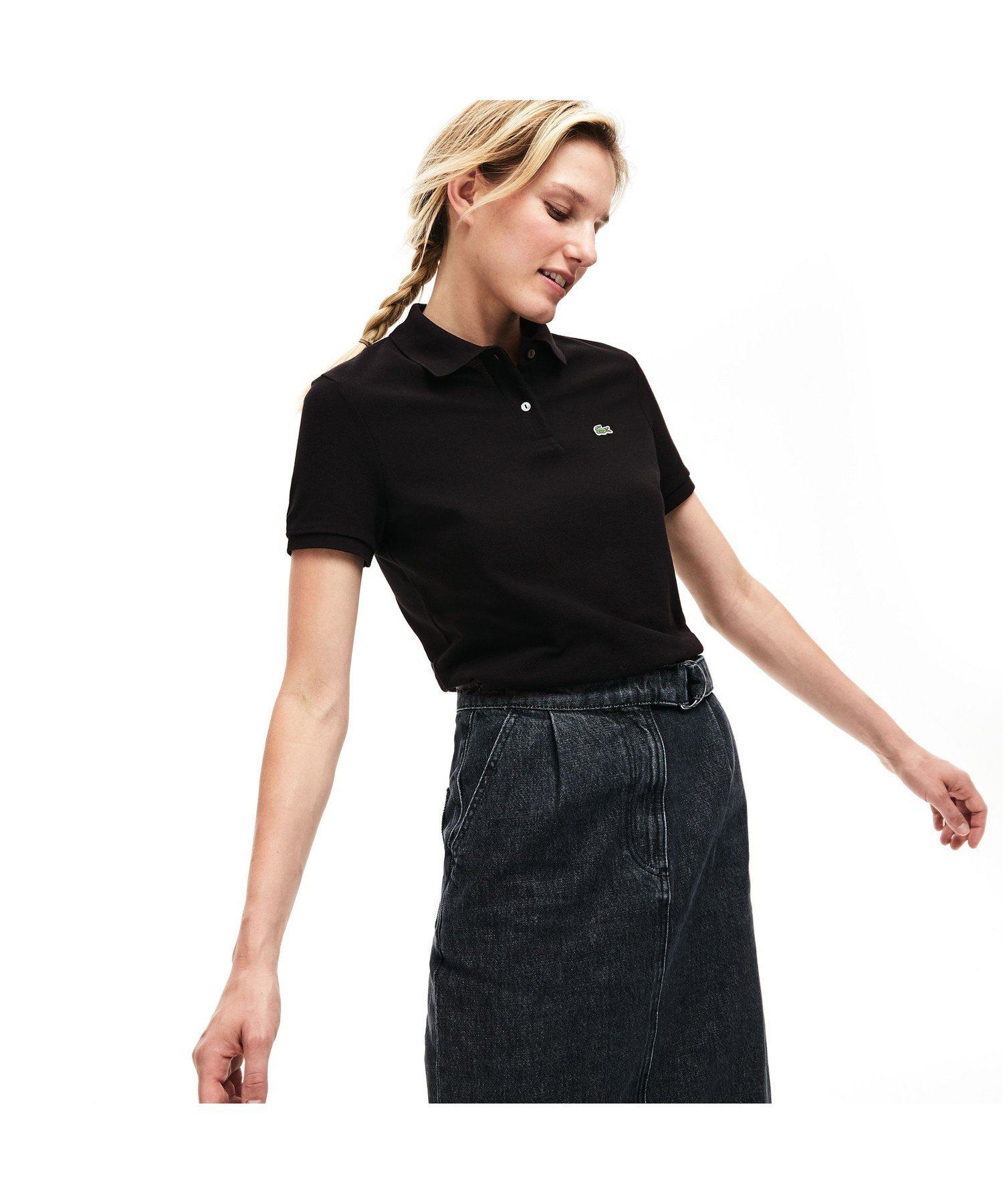 Поло-рубашка LACOSTE Black, 100% хлопок — фото 2