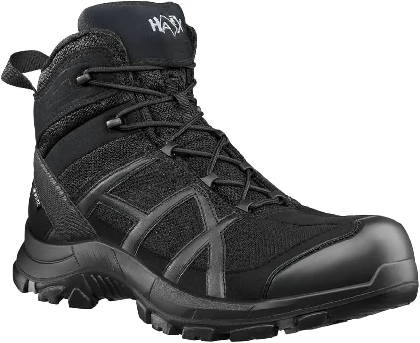 Защитные ботинки HAIX Black Eagle Safety 40 mid/black: для оптимальной безопасности от носка до лодыжки. Ваши Black Eagle