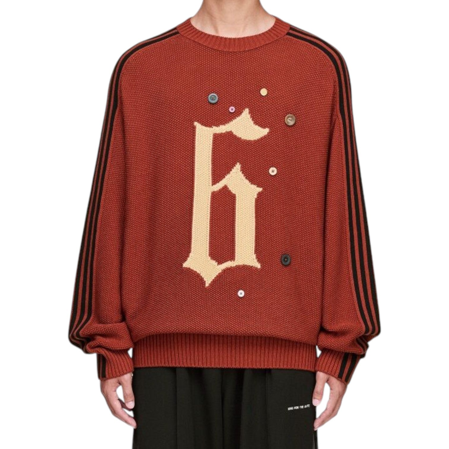 Свитер adidas x Song For The Mute 006 Graphic Relaxed Sweater 'Red' — фото 3