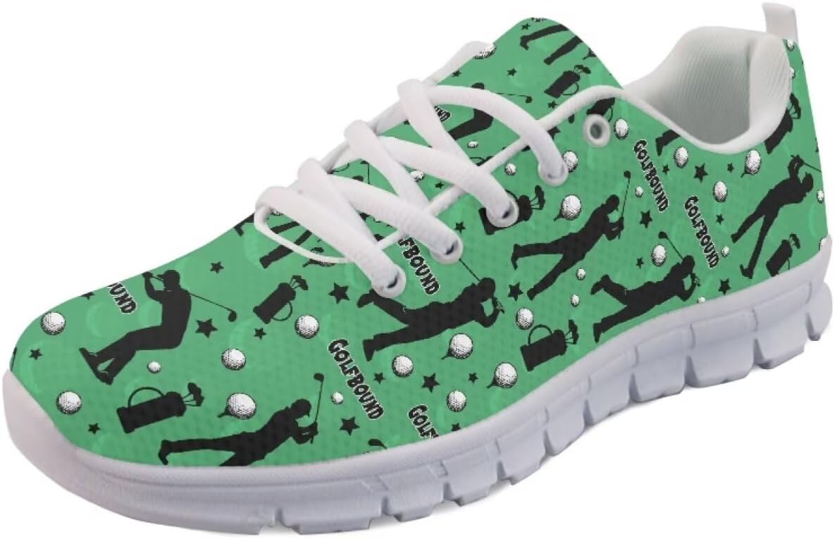 

Мужские слипоны Forchrinse, дышащие с сеткой, шнуровкой, для ходьбы, легкие повседневные кроссовки для тенниса, путешествий и работы, Golf Ball Pattern