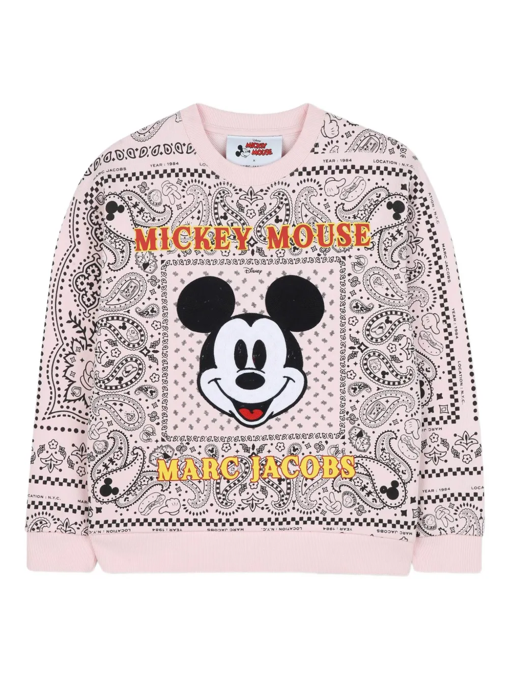 

Толстовка Mickey с принтом пейсли Marc Jacobs Kids, розовый