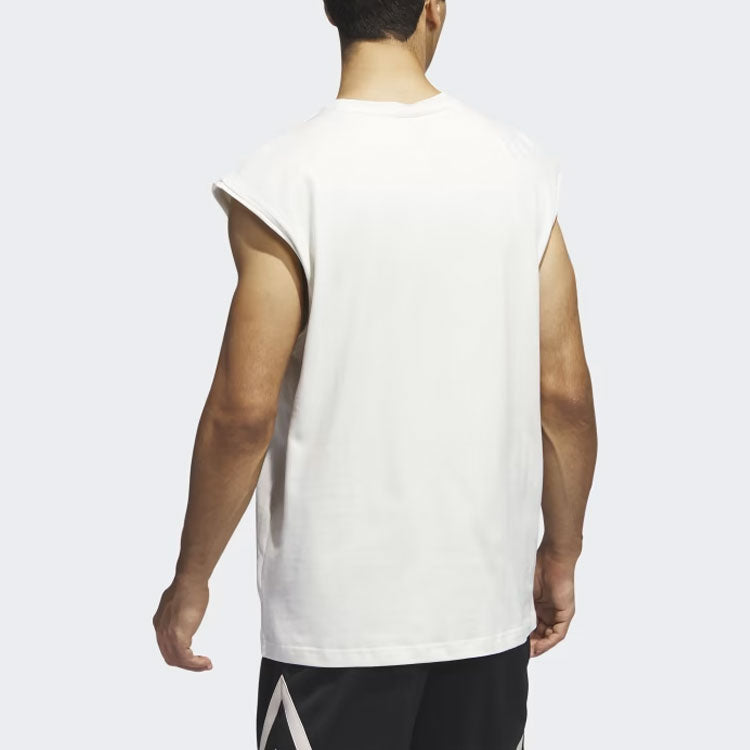 Спортивный топ adidas Select Warm-Up Tank Top Logo 'White' IM4219, белый — фото 3