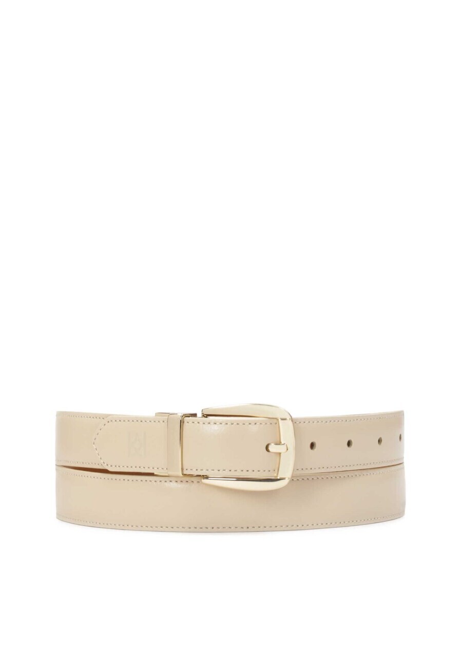 

Кожаный ремень Kazar Belt, цвет cream/brown
